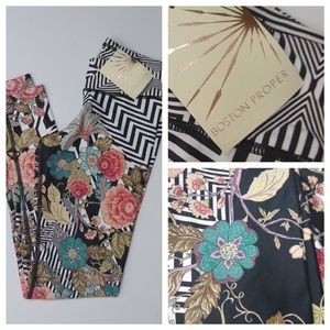 NWT Boston Proper Floral Geometric Print Leggings